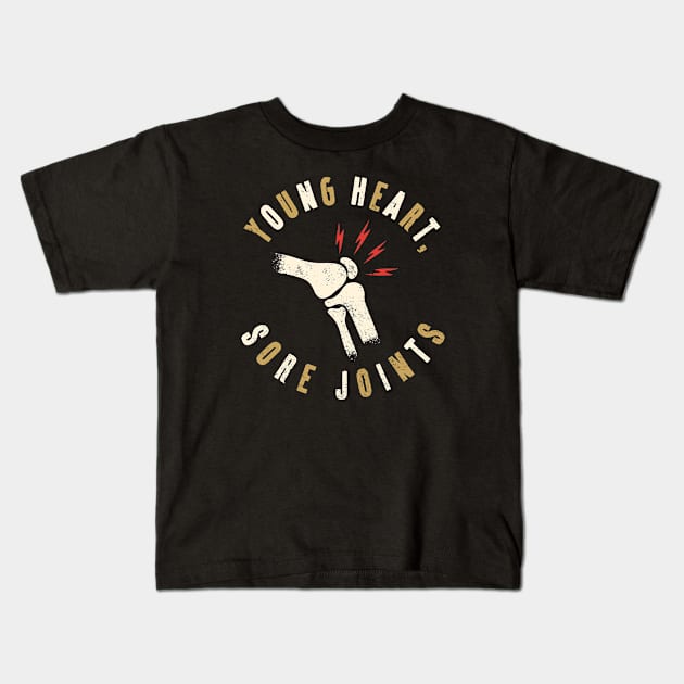 Young Heart, Sore Joints Kids T-Shirt by Zachterrelldraws